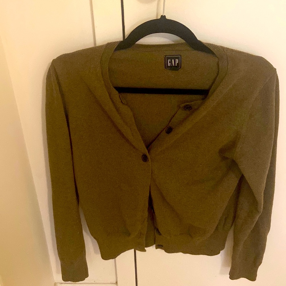 Green cardigan